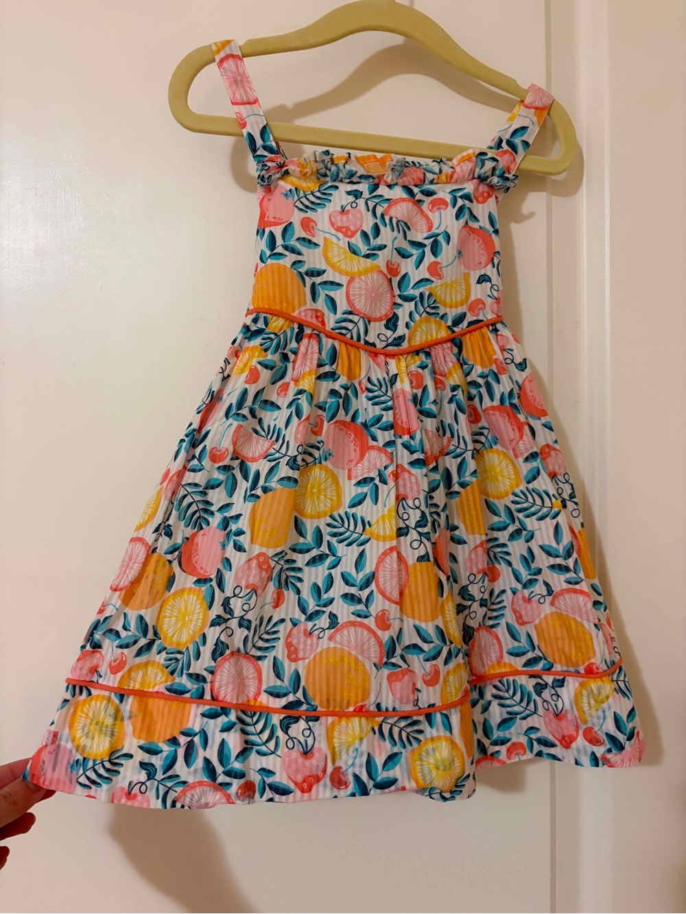 2/$20🍒Cynthia Rowley Citrus Print Sundress in Pink, Yellow & Teal